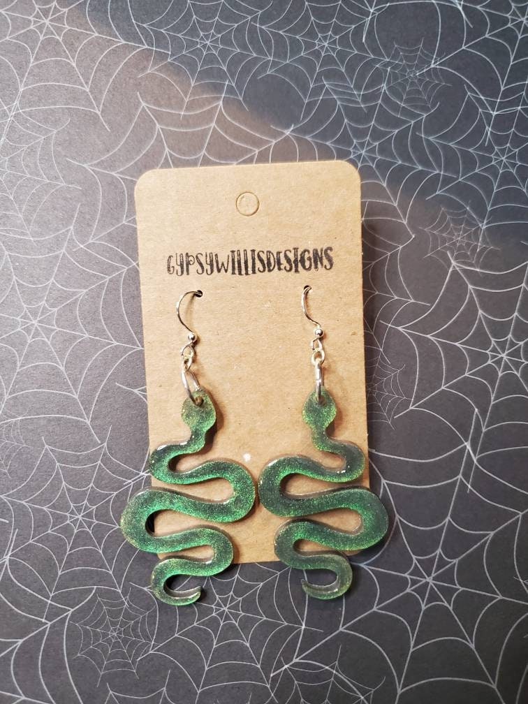 Medium Snake Dangle Earrings