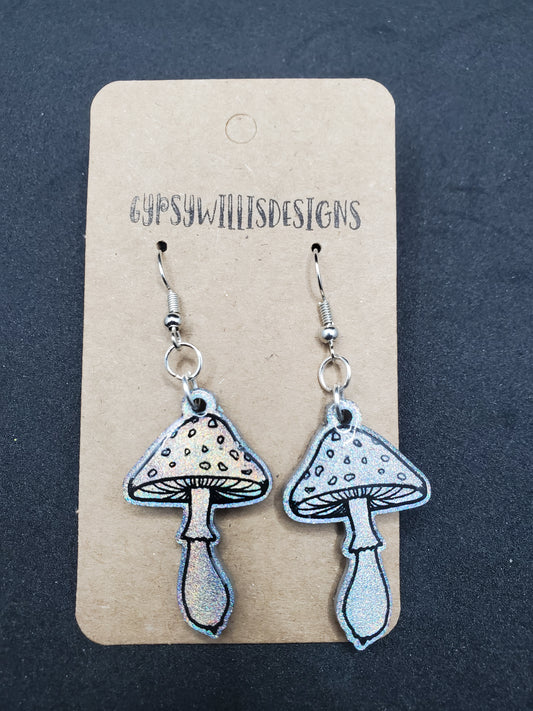 Skinny Mushroom Dangle Earrings