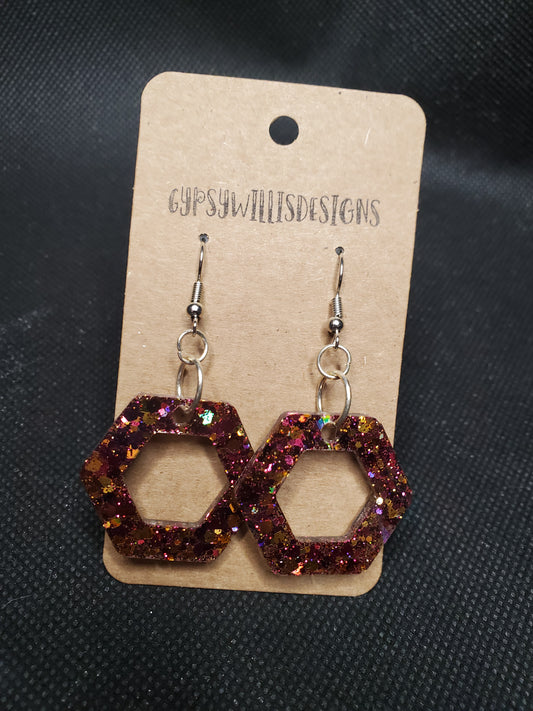 PotterHead Holo Hexagon Earrings