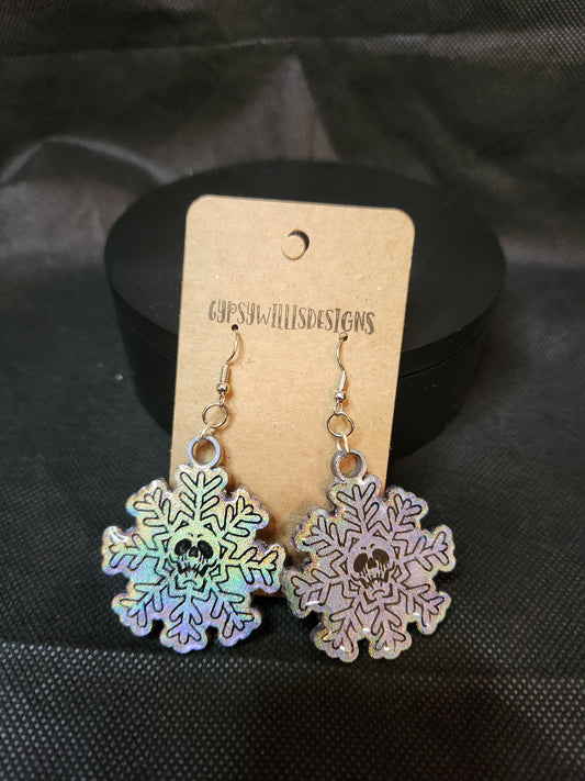 Skull Snowflake Earrings